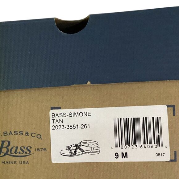 G.H.Bass Simone Tan Gold Sequined Strappy Sandals Size 9 - Picture 3 of 6